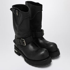 Balenciaga Venom Boots In Black Calf Leather Men